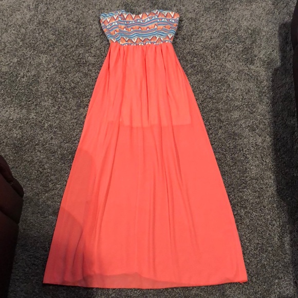 Coral Maxi Dress - Picture 1 of 7